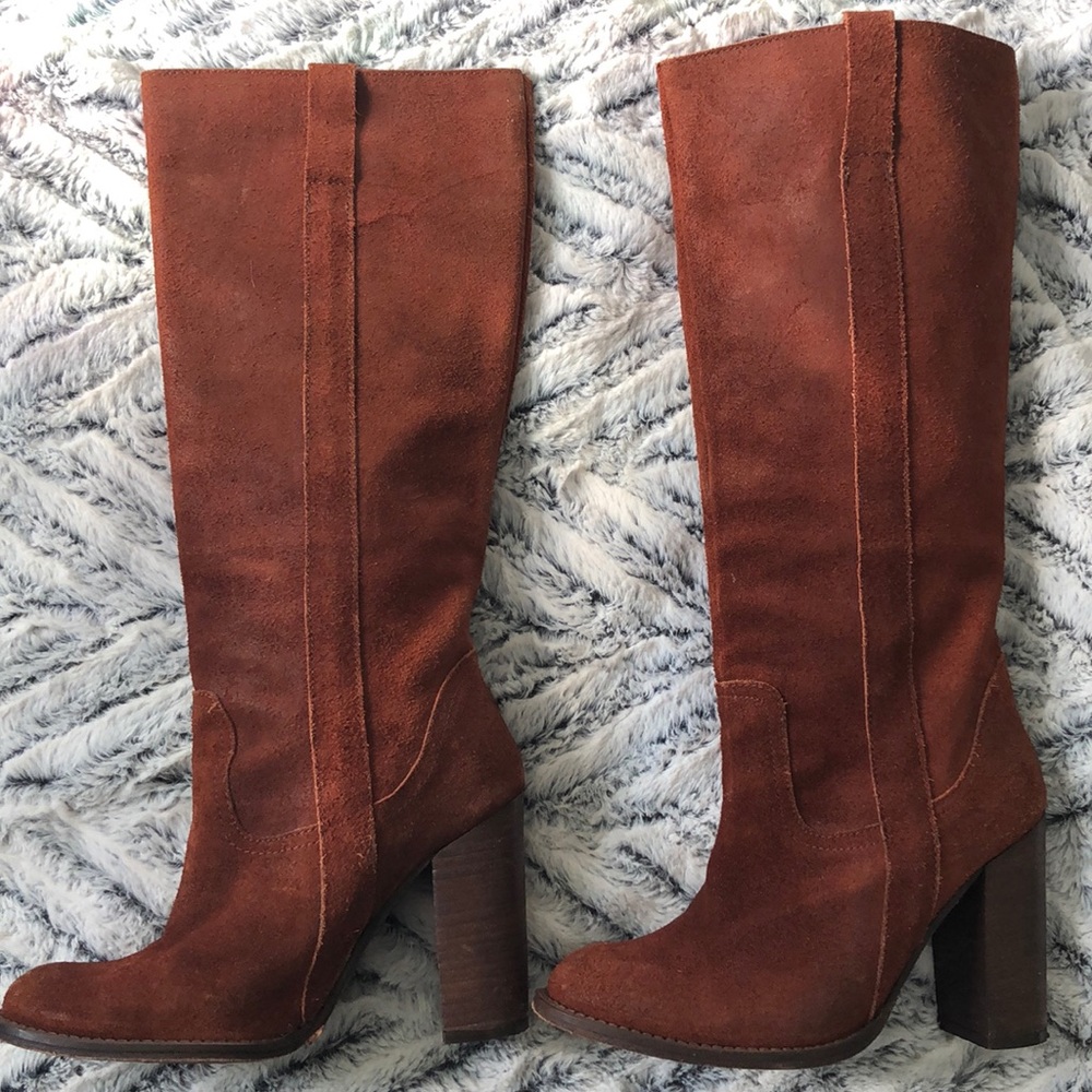 Steve Madden brown cognac suede  knee boots